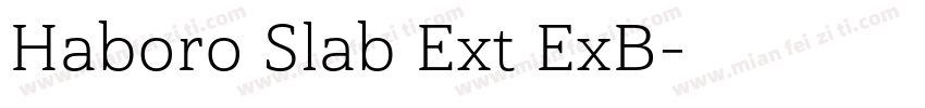 Haboro Slab Ext ExB字体转换